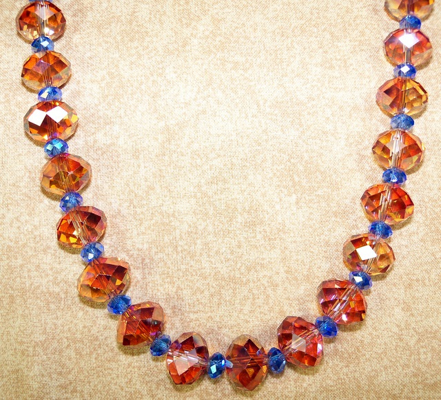 Copper and Sapphire Necklace